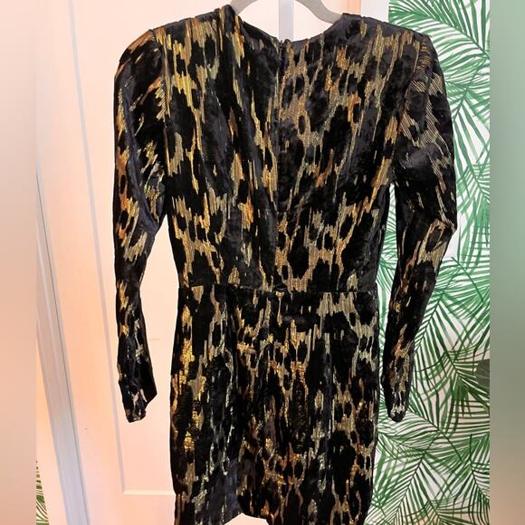 Bardot Ariela Mini Dress in Lurex Leo XS - Picture 8 of 11